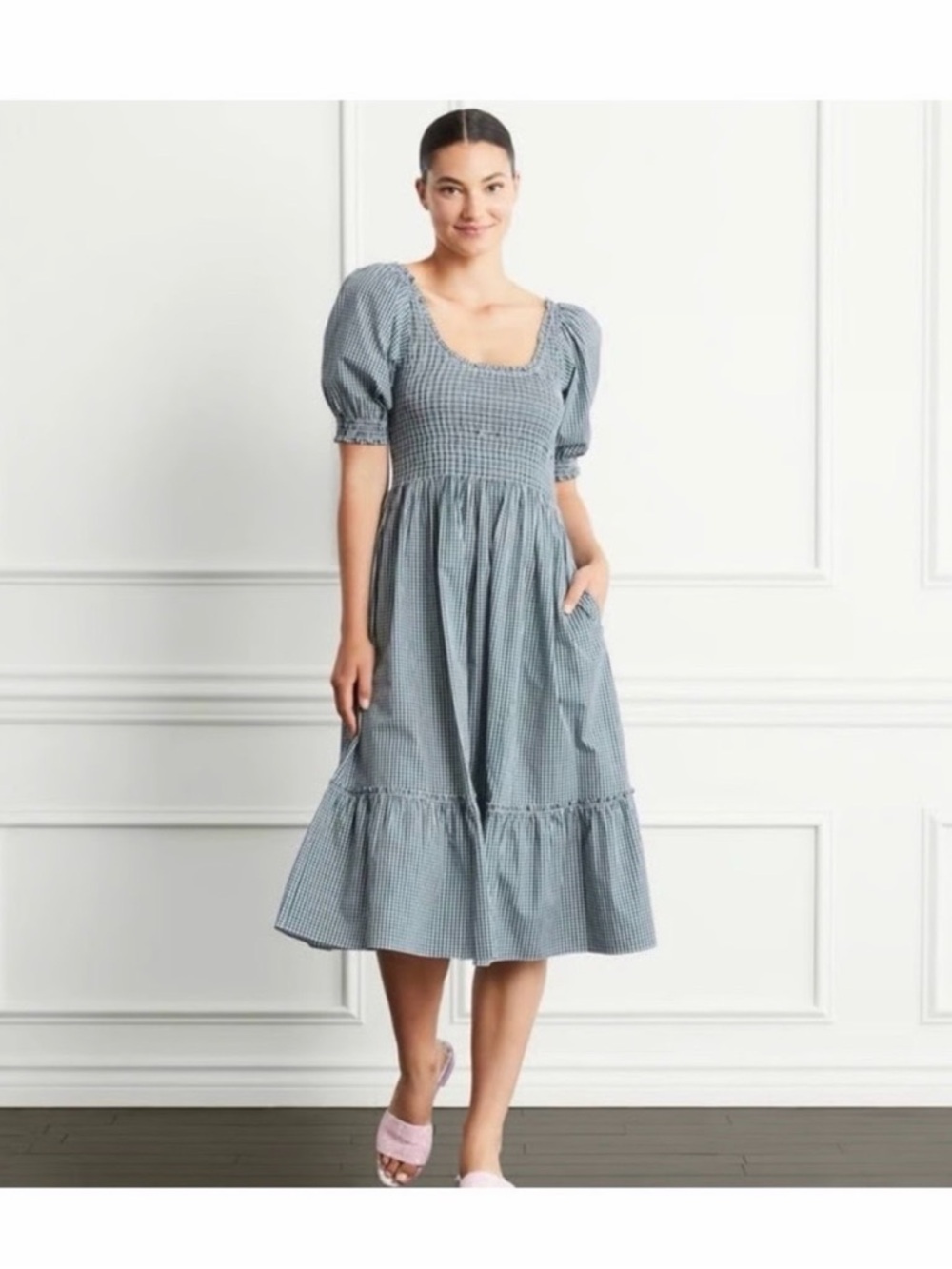 Hill House Louisa in Green Gingham